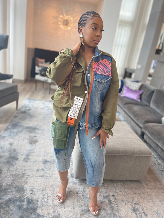 Denim all around pants